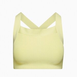 Babaton Breslin Sculpt Knit Tank in Chamomile Yellow
